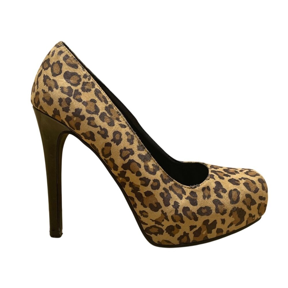 Kardashian Kollection Women’s Leopard Print Los Angeles High Heel Pumps Size 8M